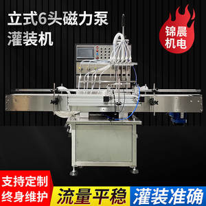 Machine de remplissage de liquides à pompe magnétique à 6 têtes en acier inoxydable, automatique, haute précision, pour bouteilles, 380V - Product Image 5