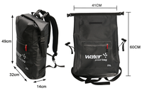25L 30L Roll Top Sac à dos étanche Ocean Pack pour les voyages en plein air Natation Rafting Kayak Voile Canoë Nautisme Sac de rangement