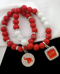 <span class=keywords><strong>Club</strong></span> Red Girl Palma Alfabeto griego Amistad Pulsera - Product Image 5