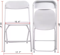 Nouveau design de salle à manger pliante en plastique pour événement de mariage Mobilier d'extérieur Chaise pliante moderne en plastique blanc pour l'extérieur