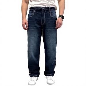 Pantalones de mezclilla deportivos de algodón para hombre, de pierna recta, con diseño de perlas, estilo Y2K, hip hop, a la moda, informales, para uso diario, 2026 - Product Image 3