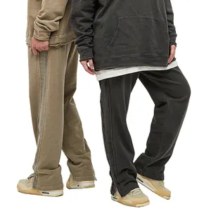 الدانتيل يصل مخصص الشارع الشهير Sweatpants الذكور للجنسين 100% القطن عرق كومة البضائع Men'S خمر ركض السراويل مع جيوب جانبية