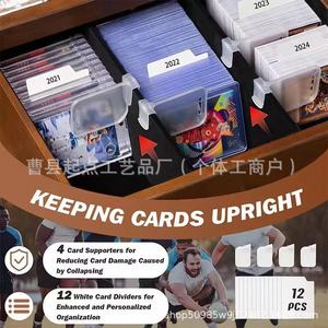 Boîte de rangement sur mesure pour cartes de joueurs, boîte de collection de cartes de jeu à double couche avec couvercle rabattable en bois massif - Product Image 2