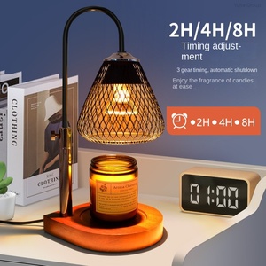 Nordic Style Home Decor Ornament Candle Warmer Lamp Electric <b>Timer</b> Candles Wax Warmers Glass Lamps Melting Warming Lantern - Product Image 5