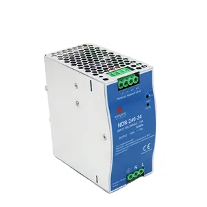 NDR-240 DIN导轨110V 220v交流至12V 24V DC 240瓦电源，用于发光二极管驱动电源