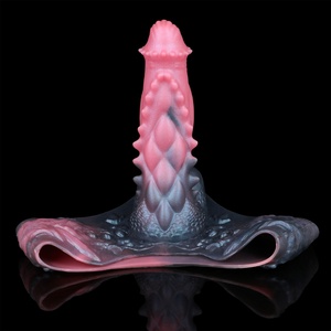 Liquid Silicone <b>Dildo</b> with Suction Cup, Strap-On Harness Sex Toys for Men and Women G Spot Pleasure Vaginal or Anal Play - Product Image 4