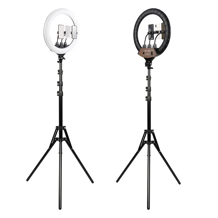 Professional Ring Light with Tripod Stand & Cell Phone Holder for Live Stream/Makeup, Mini Led Camera Ring Light