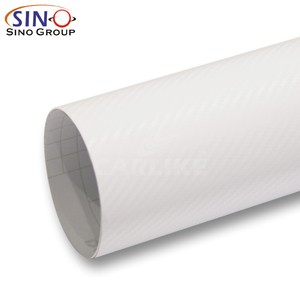 Vinilo Adhesivo para Automóviles 3DCF-02 <span class=keywords><strong>de</strong></span> Larga Duración, Buena <span class=keywords><strong>Conformidad</strong></span>, Fibra <span class=keywords><strong>de</strong></span> Carbono Mate, Blanco, Recuperable - Product Image 3