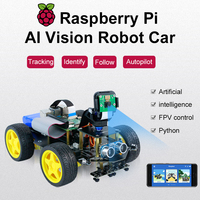 Kit de voiture robotique Yahboom Raspberry Pi 5 AI Vision Recognition Raspbot avec caméra FPV et vidéo Wi-Fi pour l'éducation
