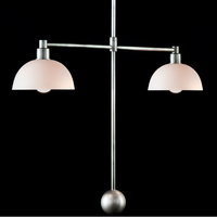 Moderno cobre latón moderno trapecio latón cuencos sombras interior Villa Hotel sala de estar LED techo lámpara colgante araña