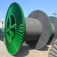 Équipement industriel recyclable de bobine de câble de tambour de câble en acier de panneau ondulé vide dynamiquement équilibré