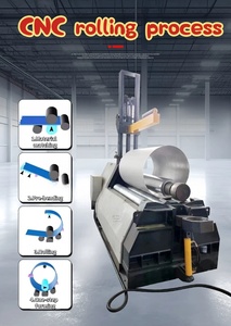 Ket nhà máy Outlet <span class=keywords><strong>CNC</strong></span> đầy đủ tự động thủy lực tấm cán Máy 4 con lăn hình nón thép cho con lăn-máy uốn - Product Image 2