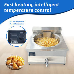 <span class=keywords><strong>Friteuse</strong></span> Ronde Double Température Hansu 15L avec Affichage Numérique et Contrôle de Température, Facile à Démonter, en Acier Inoxydable SUS304, Machine à Snacks Électrique - Product Image 3
