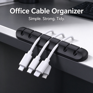 Organizzatore per Cavi in Silicone / Fascette per Cavi / Legacci per Cavi Bianchi 300 X 3.6 / <span class=keywords><strong>Scatola</strong></span> Organizzatrice in Nylon Bianco - Product Image 1