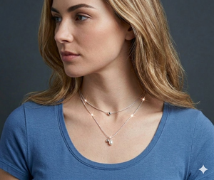 Elegantes adornos para el cuello pre-ensamblados, collares de doble hilera y dos niveles con longitudes de cadena variadas para eventos nupciales de mujer - Product Image 5