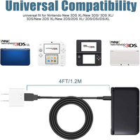 Cable de Carga USB de 1.2M para Nintendo New 3DS XL, DSi, 2DS, DS Lite, DSL, NDSL, Cable de Transferencia de Datos y Carga USB