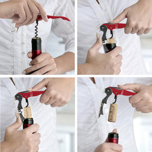 สกรู<span class=keywords><strong>เปิด</strong></span>ขวดไวน์หลากสีแบบพกพากุญแจไวน์ดีไซน์แบบ3อิน1สำหรับมืออาชีพ - Product Image 5