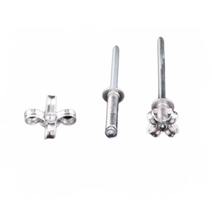 Rivets aveugles à tête plate en aluminium et acier au carbone galvanisé Type de <span class=keywords><strong>fleur</strong></span> à peler Rivets à fleurs pop - Product Image 1