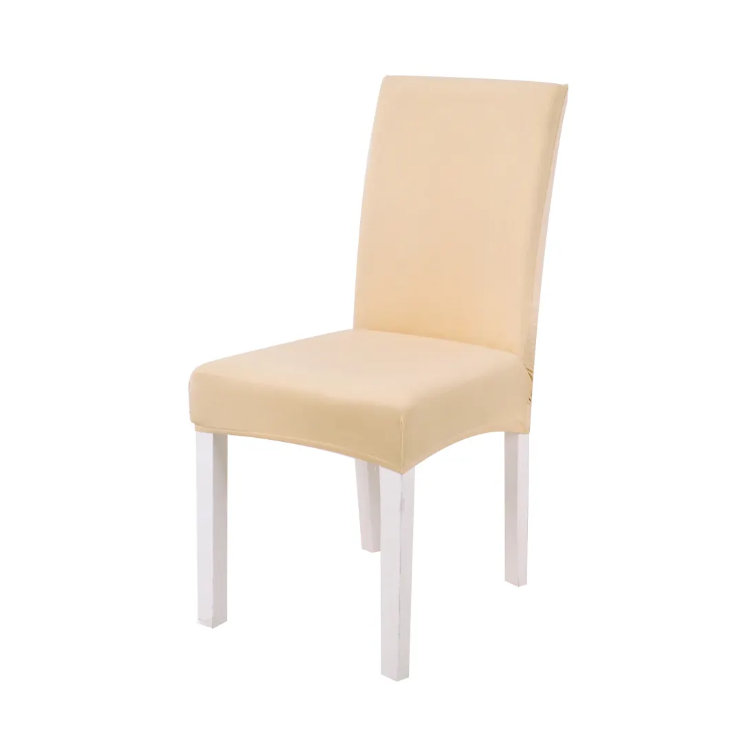 1/2/4pcs de Color sólido moderna llanura cubierta de la silla de Spandex elástico silla cubierta de asiento para comedor Hotel banquete de boda