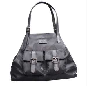 Geometric Pattern Large Capacity Tote Bag Waterproof Nylon Buckle Decor <b>Handbag</b> Casual Commute Shoulder Bag Multi Pocket Fashion - Product Image 1