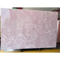공장 공급 광택 천연 핑크 옥 가격 벽 바닥 조리대 오닉스 대리석 슬라브