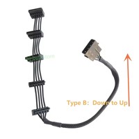Cable de alimentación ATX de 4 pines (4P) IDE Molex a 5 SATA Serial ATA para caja de disco duro HDD/SSD de 3.5/2.5 pulgadas, CD-ROM, 15.7 pulgadas (40 cm) de largo, con cable ascendente/descendente.