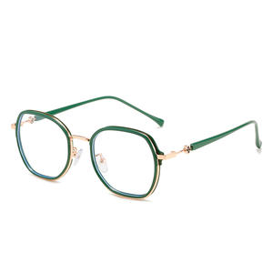 Lunettes carrées vertes en acétate avec protection contre la lumière bleue pour la myopie, monture moyenne unisexe YC5130 C1 - Product Image 1