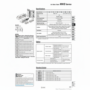 SMC Pneumatics Air Slide Table (Tabla de deslizamiento de aire) - Product Image 1