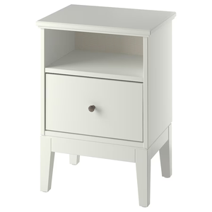 Elegante <span class=keywords><strong>Mesita</strong></span> <span class=keywords><strong>de</strong></span> <span class=keywords><strong>Noche</strong></span> en Color Blanco Madera con Cajón y Gabinete <span class=keywords><strong>de</strong></span> Almacenamiento para Dormitorio - Product Image 3