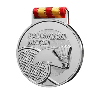 Penyedia khusus medali olahraga kustom 3D medali emas Logo tembaga sepak bola logam dua sisi grosir souvenir Eropa OEM