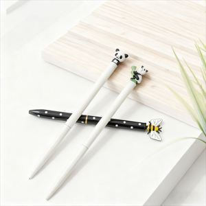 Stylo bille en métal émaillé à motif animalier, personnalisable avec logo, stylos gel mignons pour enfants et étudiants, stylo signature fin – Meilleures ventes - Product Image 1
