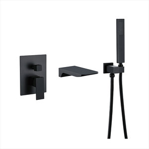 Offre Spéciale robinet de <span class=keywords><strong>douche</strong></span> de <span class=keywords><strong>baignoire</strong></span> à montage mural encastré caché noir à deux fonctions - Product Image 1