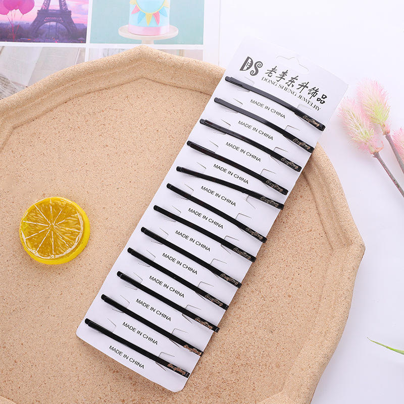 Black 8.5 One - word Clip with Gold Sticker