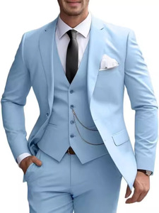Costume <span class=keywords><strong>Homme</strong></span> de Luxe Sur Mesure Gris, Slim Fit, pour <span class=keywords><strong>Mariage</strong></span>, 3 Pièces (Veste, Pantalon et Gilet) - Product Image 4