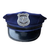 Accessoire de fête cosplay unisexe pour adultes et enfants, chapeau de policier