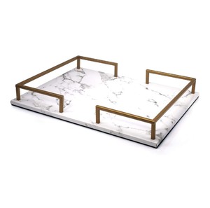 <span class=keywords><strong>Plateau</strong></span> décoratif rond en céramique de <span class=keywords><strong>marbre</strong></span> <span class=keywords><strong>blanc</strong></span> avec support <span class=keywords><strong>doré</strong></span> fait à la main, <span class=keywords><strong>plateau</strong></span> à parfum en acrylique pour commode, table basse, pouf - Product Image 5
