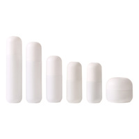 Ensemble de soins de la peau en verre blanc mat avec flacon pompe vaporisateur 30ml-120ml et pot à crème 20g 50g – Beauté écoresponsable en gros