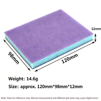 Matériau abrasif en carborundum, bloc éponge abrasif 120x98mm, mousse abrasive haute densité pour le polissage du bois et du métal