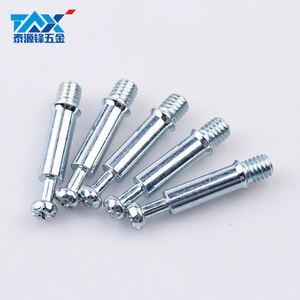 ตัวเชื่อมต่อเฟอร์นิเจอร์ Tayuanfeng M6x35 สกรูหัวกลมเหล็กกล้าคาร์บอนชุบสังกะสี สำหรับประกอบตู้ - Product Image 1