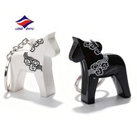 Porte-clés en silicone personnalisé Longzhiyu 20Y avec logo 2D/3D, porte-clés souvenir en caoutchouc de silicone artisanal