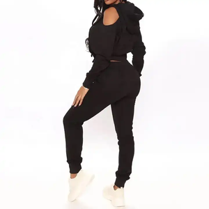 OEM Hot Sale Custom Thick <strong>Fleece</strong> Wholesale <strong>Women</strong> Clothing Sweatpants Hoodie <strong>Jogger</strong> Sets Plain Blank Sweatsuit Set Tracksuit - Product Image 6