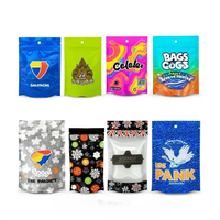 Sachets Doypack Personnalisés 3.5g 7g 14g avec Fenêtre, Emballage Numérique, Barrière Anti-Odeur, Sacs Mylar