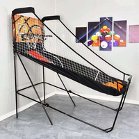 Machine de jeu de basket-ball électronique à tir unique de haute qualité pour 2 joueurs, pliable, pour l'intérieur, avec tableau de scores numérique