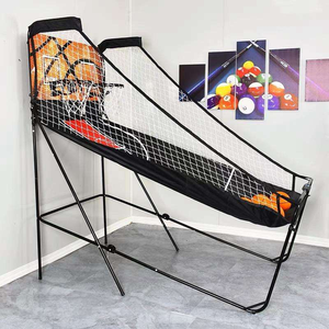 Macchina da <span class=keywords><strong>basket</strong></span> elettronica pieghevole da interno <span class=keywords><strong>di</strong></span> alta qualità per 2 giocatori con tabellone segnapunti digitale - Product Image 3