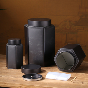 Quảng trường và xi lanh tinplate kim loại lon tổ chức cho thực phẩm trà Cookie bao bì tin <span class=keywords><strong>container</strong></span> Jar Canister - Product Image 3