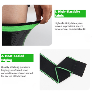Atletik eğitim ve maraton koşu için Premium kalite nefes diz pedleri sıkıştırma dizlik - Product Image 3
