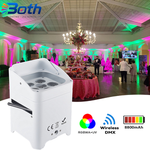 6x18W RGBWA+UV 6-in-1 Battery Wireless LED Uplight Par Light for Wedding <b>Bar</b> DJ Stage - Product Image 1