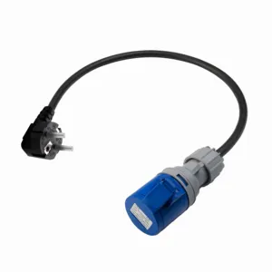 用于便携式电动汽车充电器的CEE适配器电缆230V 16A欧盟2针耦合到带3极插座的欧洲Schuko插座