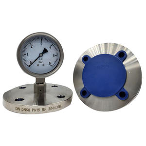 다이어프램-전체 스테인레스 스틸 다이얼 100mm <span class=keywords><strong>6bar</strong></span> 실린더 압력 게이지 하단 장착 씰 압력 게이지 - Product Image 3