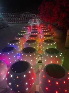 Barrera de Bolas de Piedra Luminosa <span class=keywords><strong>Solar</strong></span>, <span class=keywords><strong>Bloqueador</strong></span> de Caminos LED <span class=keywords><strong>con</strong></span> Energía <span class=keywords><strong>Solar</strong></span> para Decoración de Paisajes de Plazas Comerciales - Product Image 3